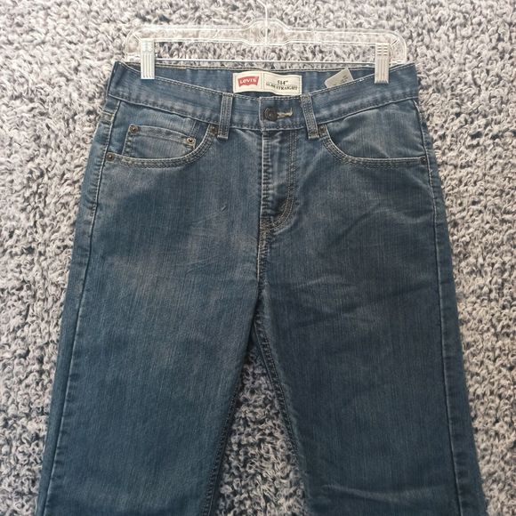 Levi's 514 Jeans Men 18 Regular W29X L29 Denim Slim Straight Blue Med Wash - Picture 2 of 9